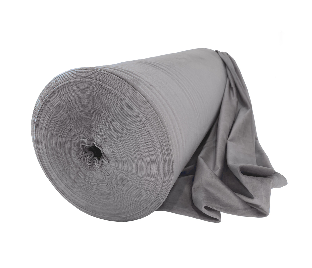 Рулон бархата серый - Фото миниатюра 1