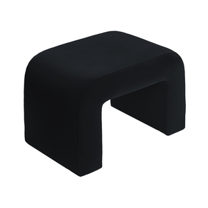 Чехол пуфик "Боу" мини | черный бархат