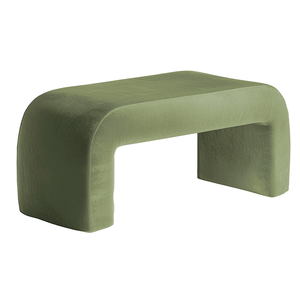 Чехол пуфик "Боу" макс светло-зеленый бархат