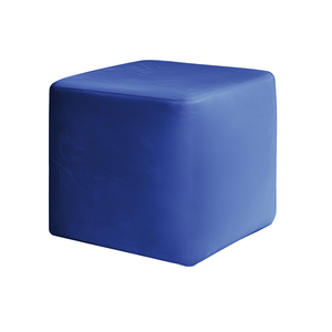 Чехол пуфик "Квадро" синий Ван Гога бархат