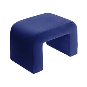 Чехол пуфик "Боу" мини синий Ван Гога бархат