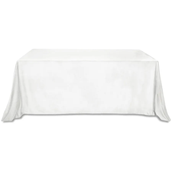 Скатерть бархатная "Бета+" ледяной белый прямоугольная