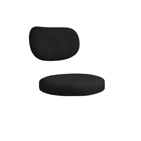 Набор подушек для стула "Марсель" черный бархат