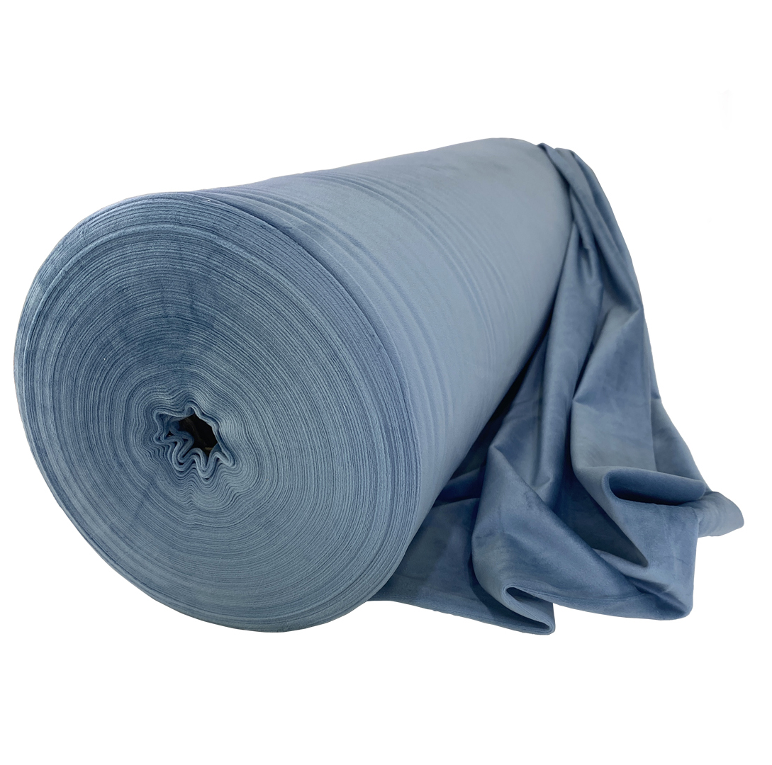 Рулон бархата голубой сапфир - Фото миниатюра 1