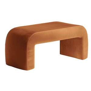 Чехол пуфик "Боу" макс рыжая лиса бархат