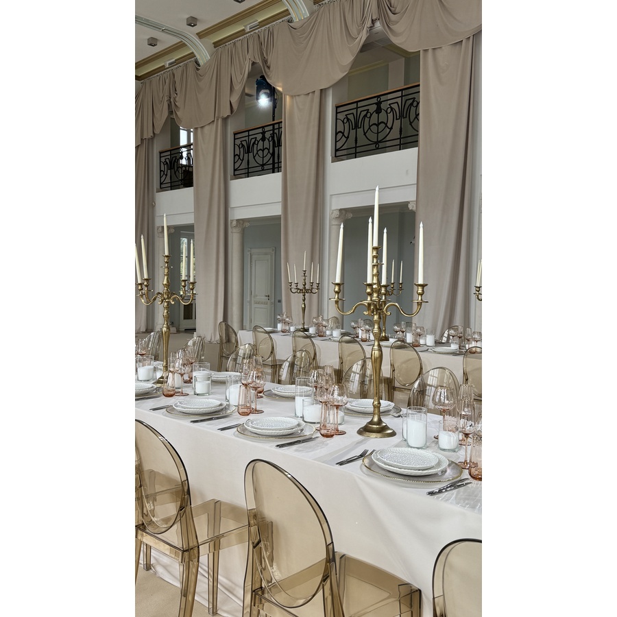 Банкетный стол "Вольф" прямоугольный белый 240 - Фото миниатюра 3