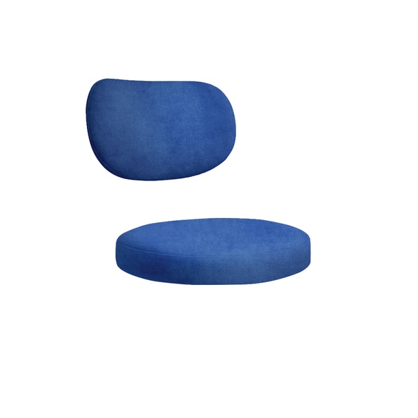 Набор подушек для стула "Марсель" синий Ван Гога бархат