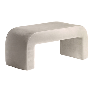 Чехол пуфик "Боу" макс кокосовый раф бархат