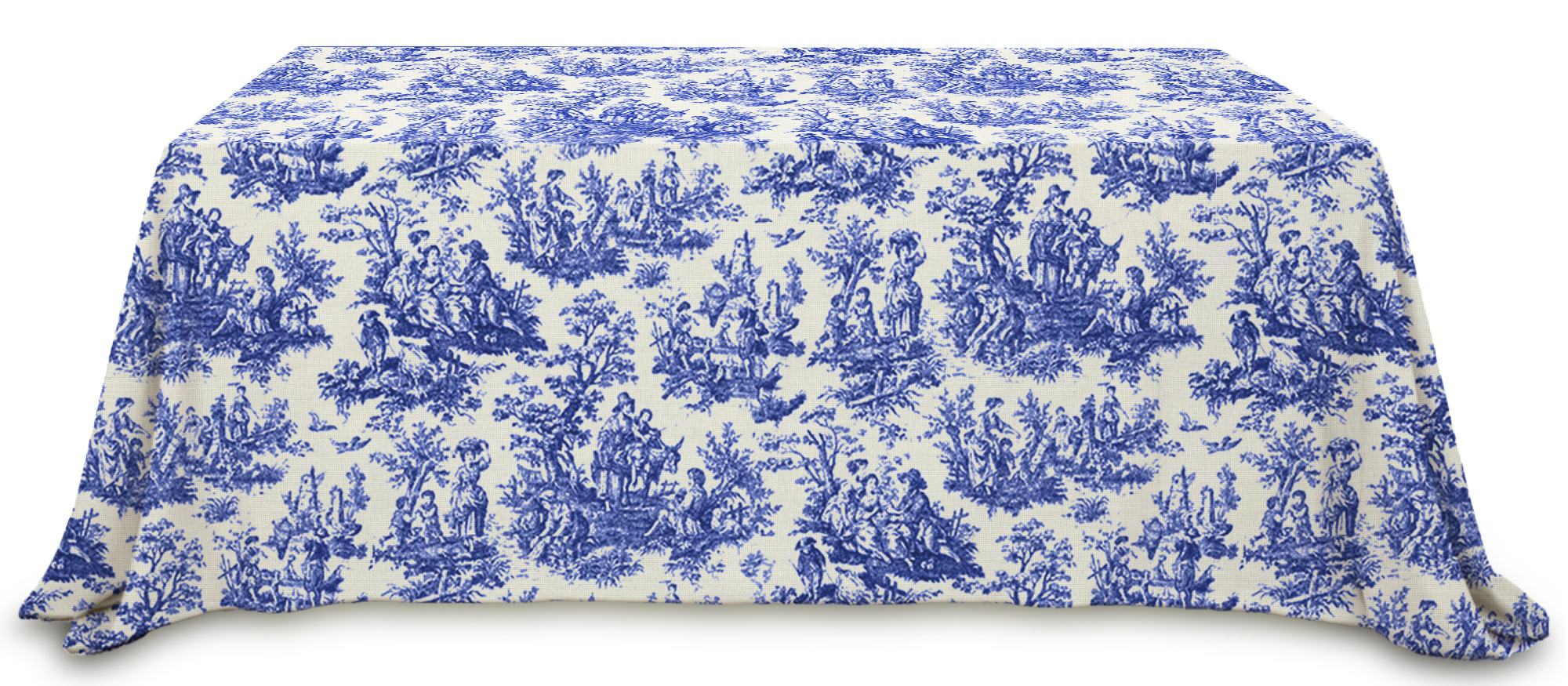 Скатерть "Каппа" Диор синяя прямоугольная  - Фото основное 1