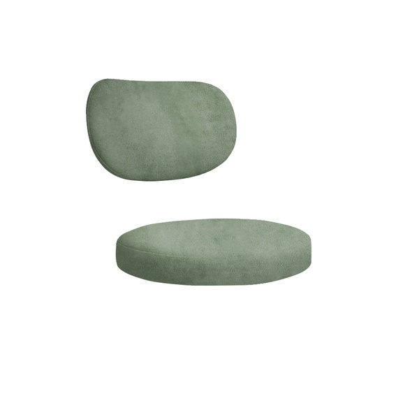 Набор подушек для стула "Марсель" шалфей серебристый бархат