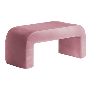 Чехол пуфик "Боу" макс розовая сакура бархат