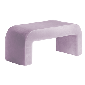 Чехол пуфик "Боу" макс сиреневая дымка бархат