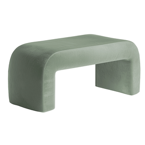 Чехол пуфик "Боу" макс | шалфей бархат