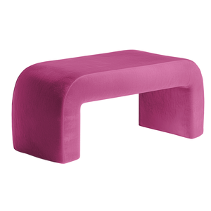 Чехол пуфик "Боу" макс малиновый бархат