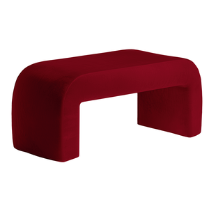 Чехол пуфик "Боу" макс гранатовый бархат