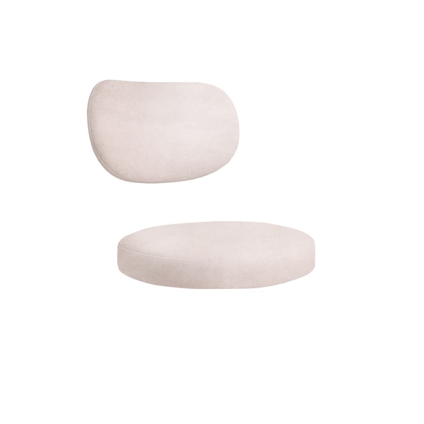 Набор подушек для стула "Марсель" бледно-розовый бархат