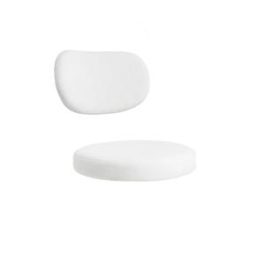 Набор подушек для стула "Марсель" эко-кожа белая