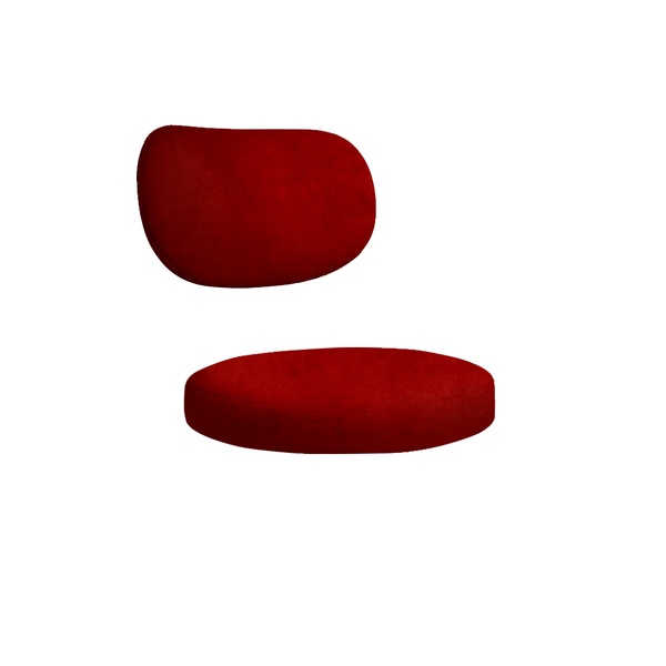 Набор подушек для стула "Марсель" гранатовый бархат