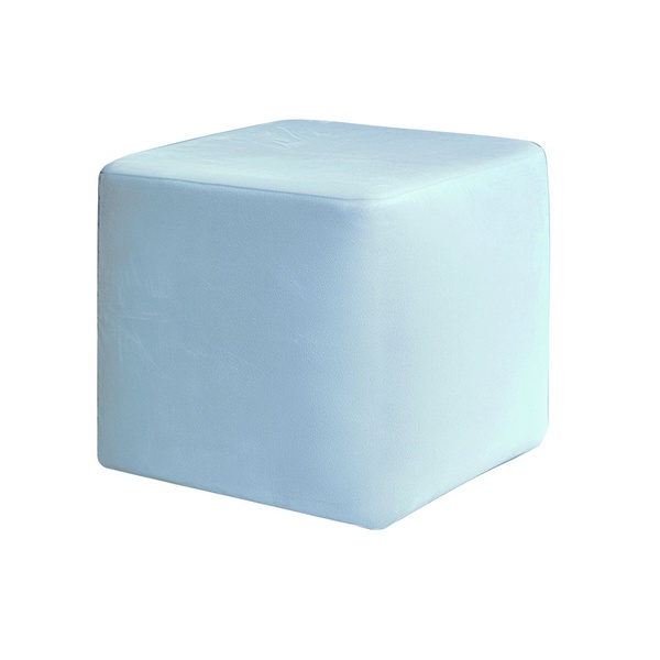 Чехол пуфик "Квадро" аквамарин бархат