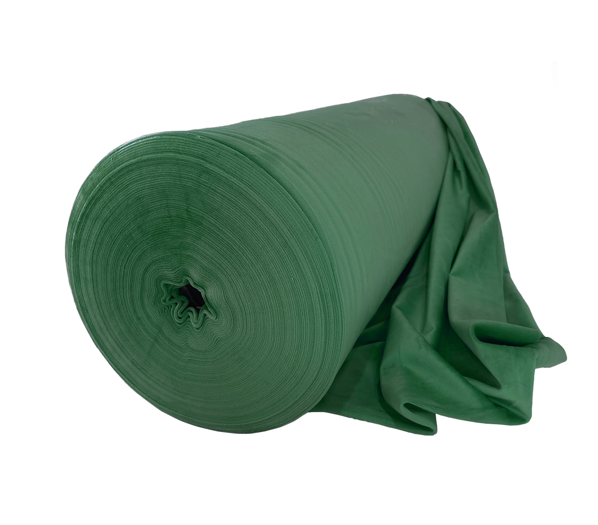 Рулон бархата зеленый малахит - Фото миниатюра 1