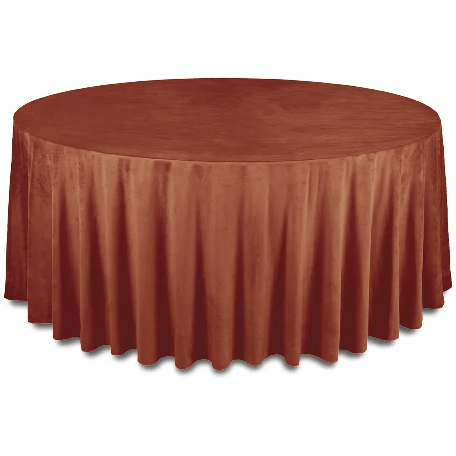 Скатерть бархатная "Бета" янтарная круглая  - Фото основное 1
