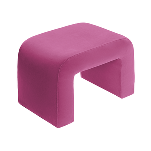 Чехол пуфик "Боу" мини малиновый бархат