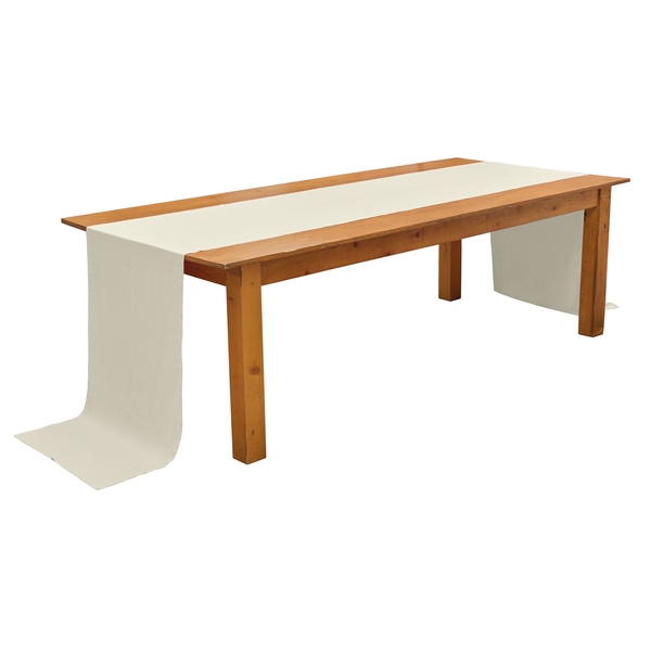 Раннер льняной белый