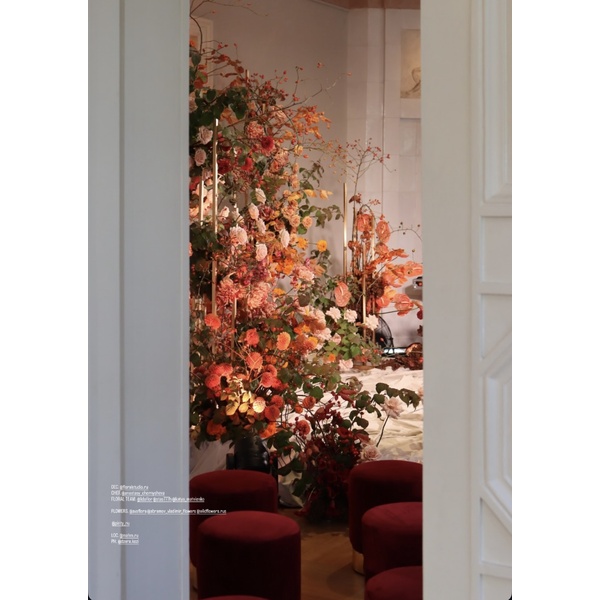 Пуф Gold, бордовый велюр - Фото 2