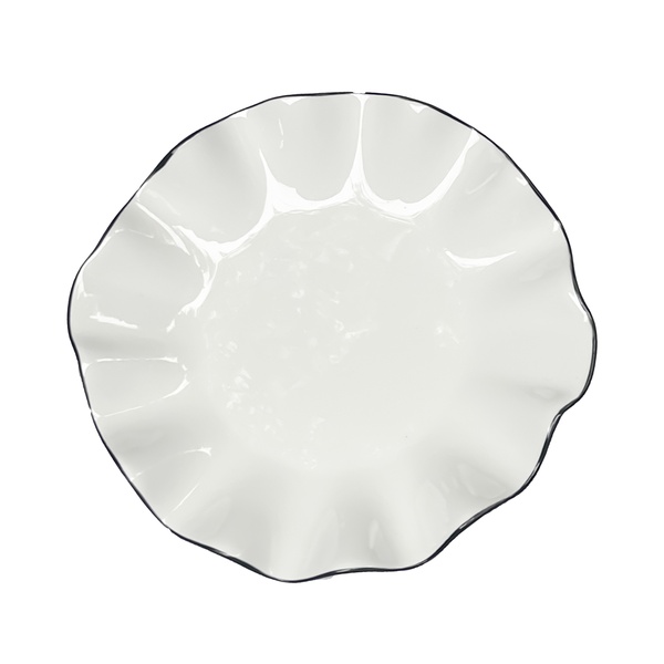 Порционная тарелка Lotus black rim M - Фото 1