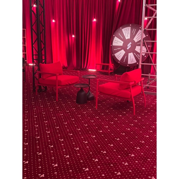 Диван Huggi M, Красный бархат + Red Teddy - Фото 3