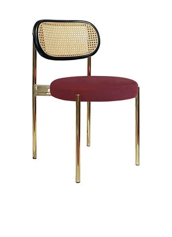 Стул Modern Gold, Black Rotango + Bordeaux  - Фото основное 1