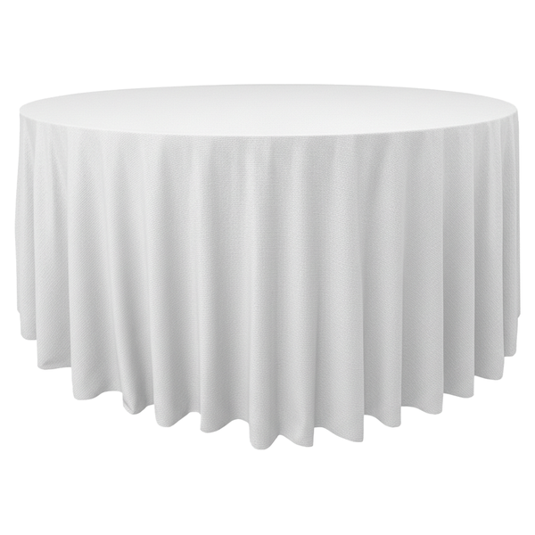 Скатерть канвас, круглая, белоснежная 