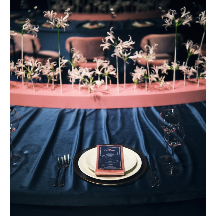 Скатерть велюр, прямоугольная, сапфировая XL - Фото миниатюра 6