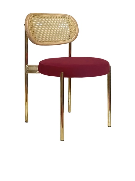 Стул Modern Gold, Natural Rotango + Bordeaux - Фото основное 1