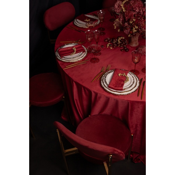 Салфетка велюр, пьяная вишня - Фото 3