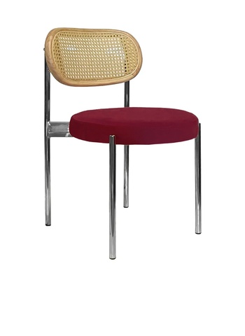 Стул Modern Silver, Natural Rotango + Bordeaux - Фото основное 1