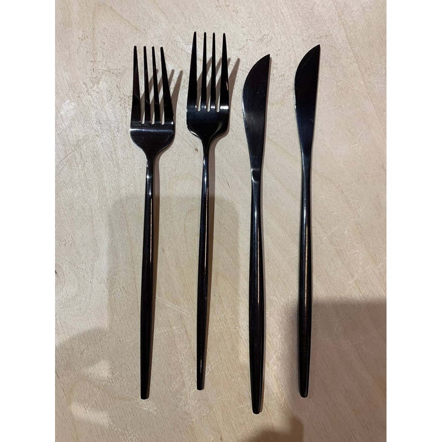 Столовые приборы Goa, черные, сет из 4 предметов - Фото миниатюра 5