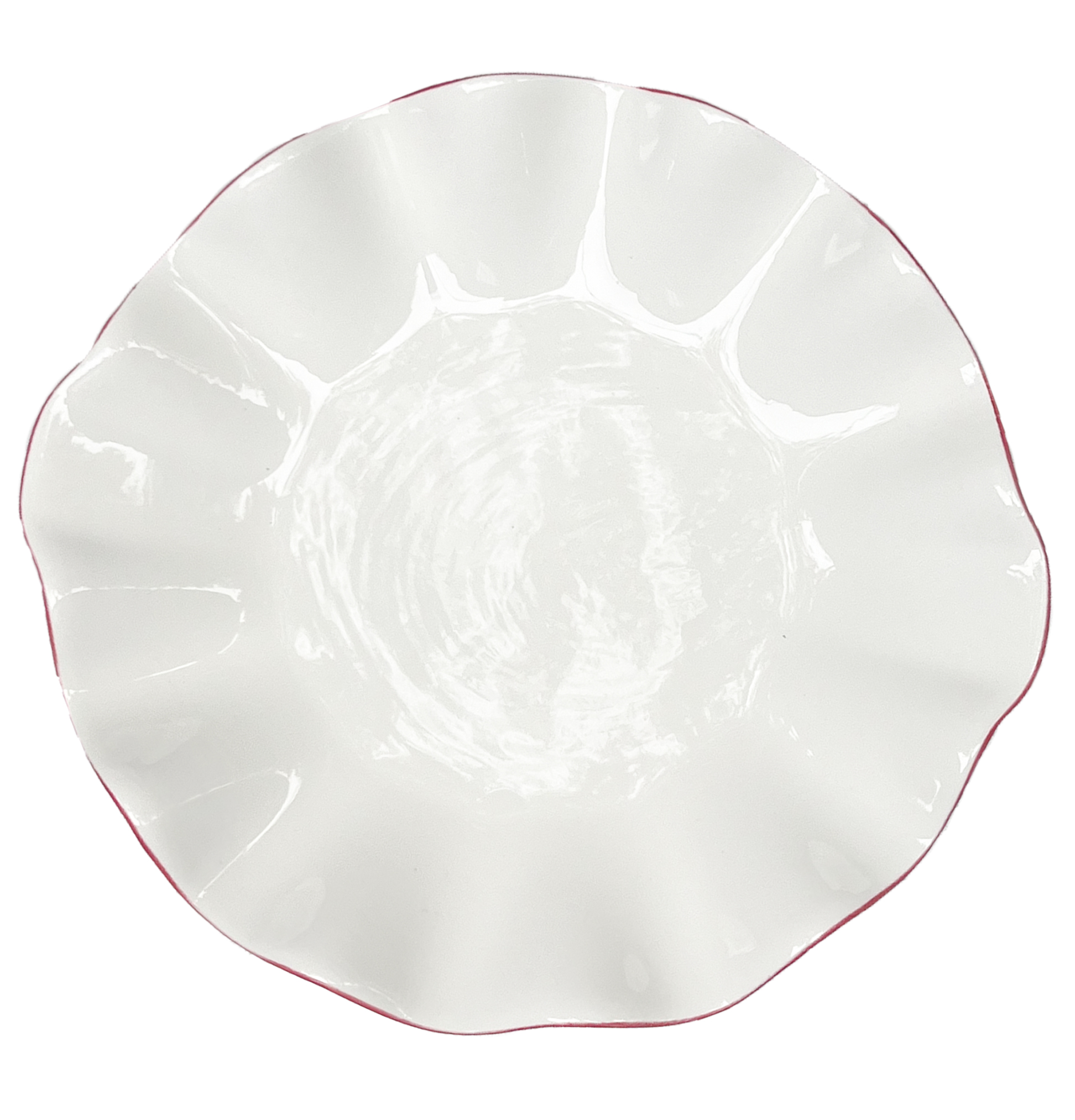 Сервировочная тарелка Lotus red rim  - Фото основное 1