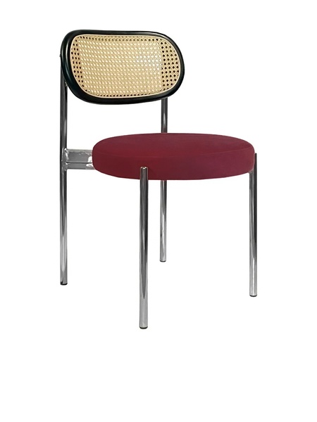 Стул Modern Silver, Black Rotango + Bordeaux - Фото основное 1