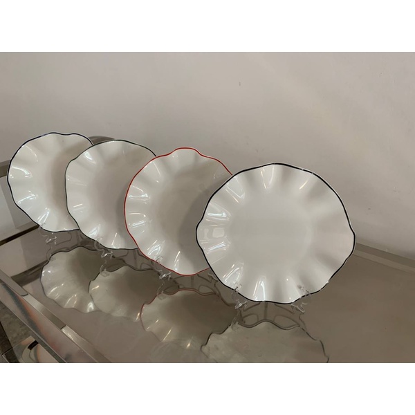 Порционная тарелка Lotus red rim S  - Фото 4