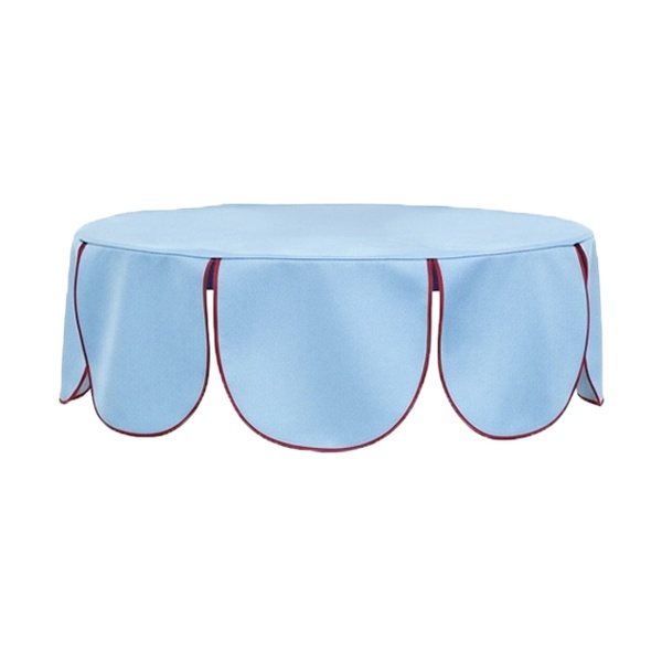 Шапочка "Yes, caap!" на коктейльный стол  Tavola, голубой + бордовая строчка, велюр, 80см