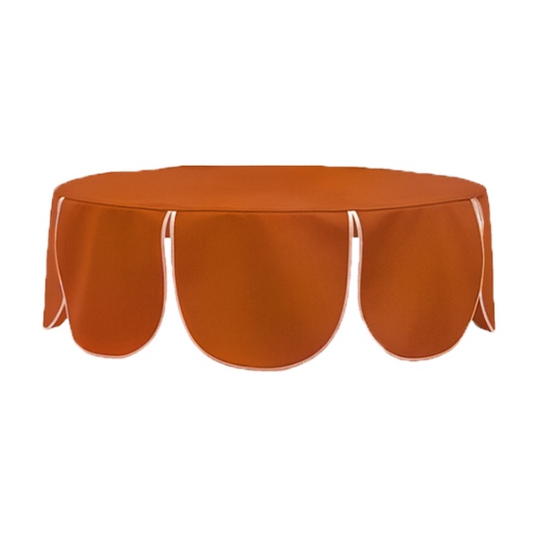 Шапочка "Yes, caap!" на коктейльный стол  Tavola, терракотовый + белая строчка, 80см