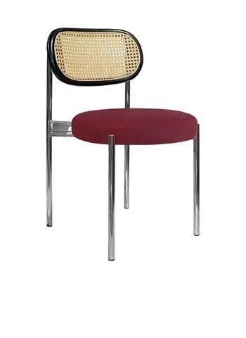 Стул Modern Silver, Black Rotango + Bordeaux - Фото основное 1