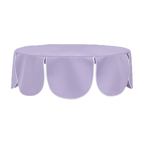 Шапочка "Yes, caap!" на коктейльный стол  Tavola Circle, pale orchid  + белая строчка, велюр, 80см 