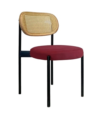 Стул Modern Black, Natural Rotango + Bordeaux - Фото основное 1