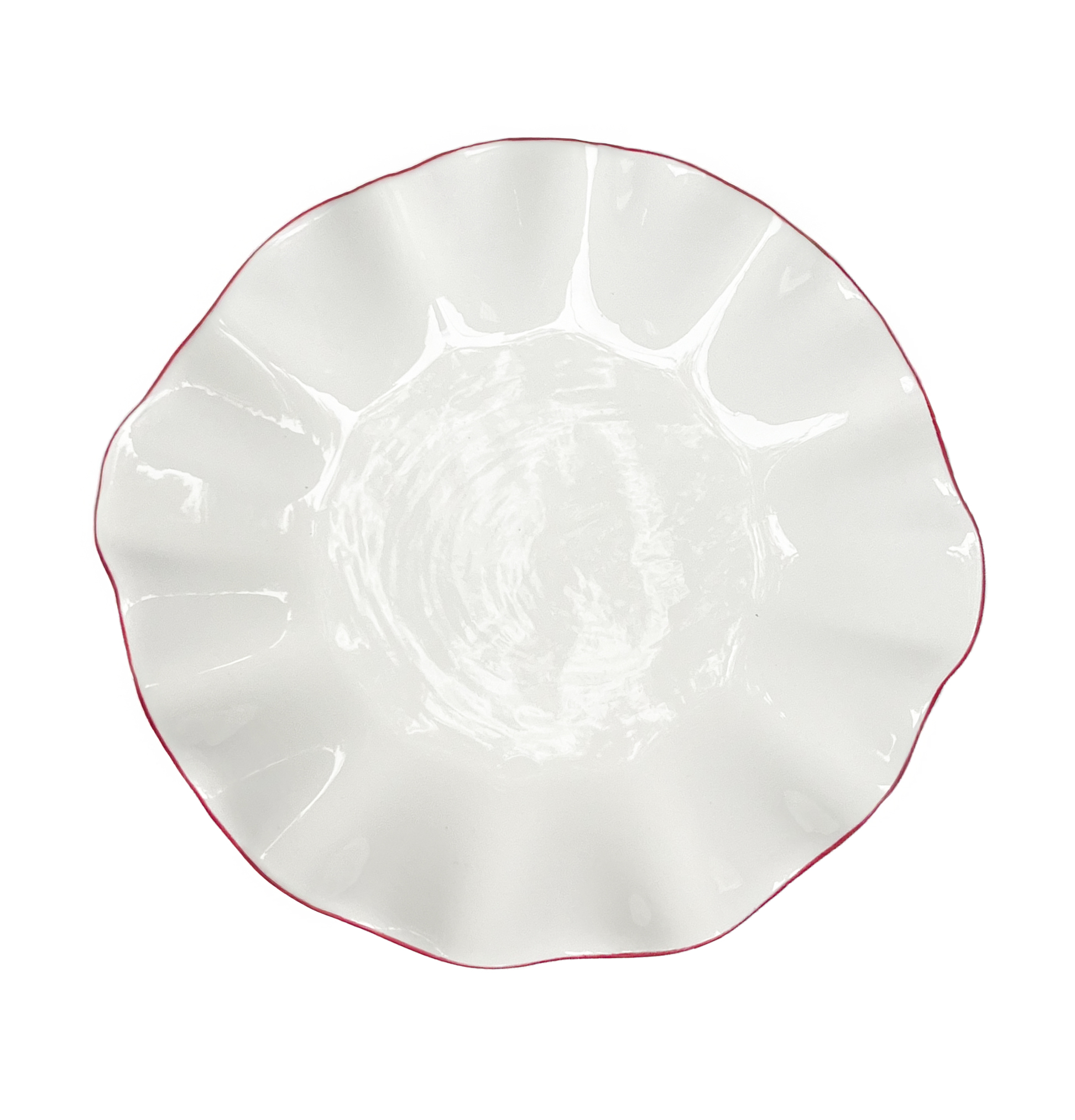 Порционная тарелка Lotus red rim M  - Фото основное 1