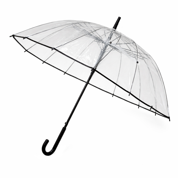 Зонт прозрачный с черной окантовкой