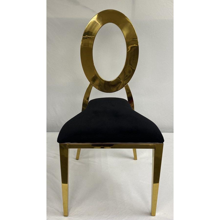 Стул «Element» золото, черный бархат - Фото миниатюра 3