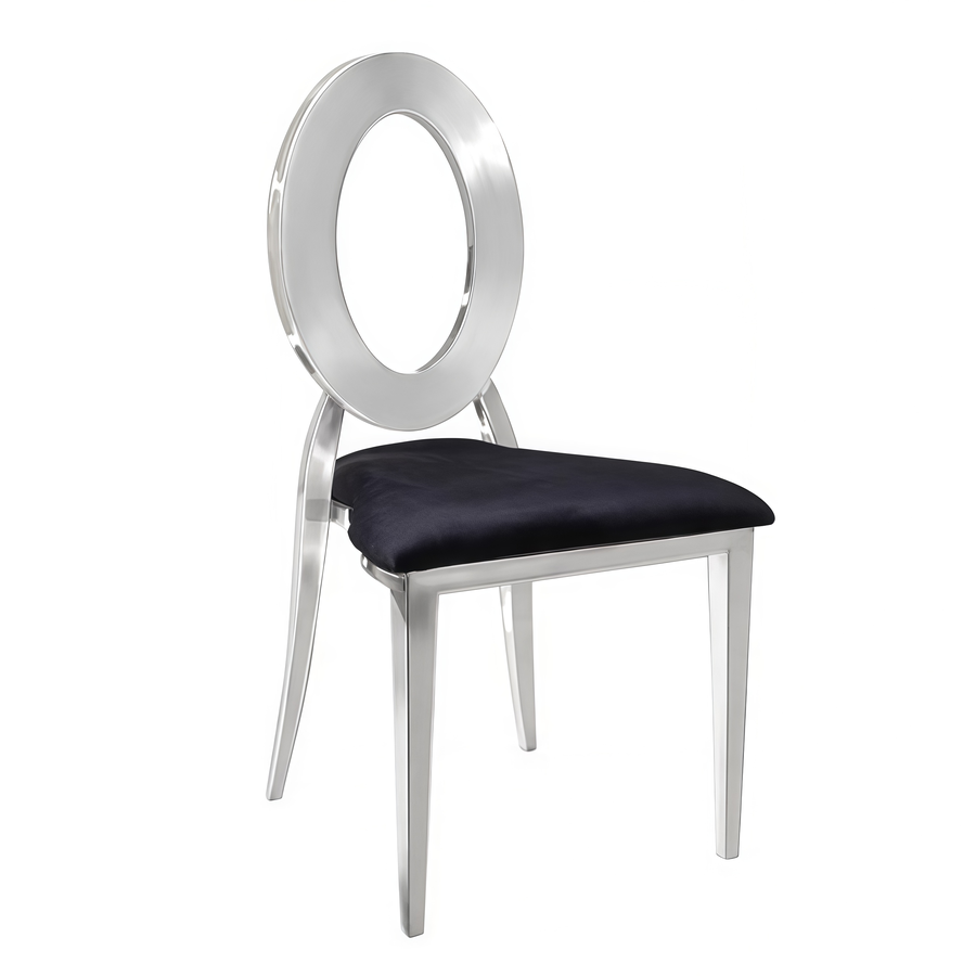 Стул «Element» серебро, черный бархат - Фото основное 1