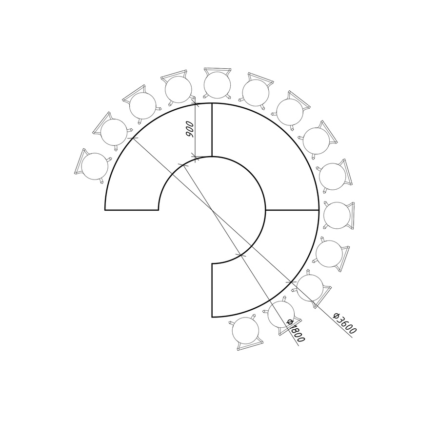 Стол "Orbit"  подкова (3 модуля) - Фото миниатюра 3